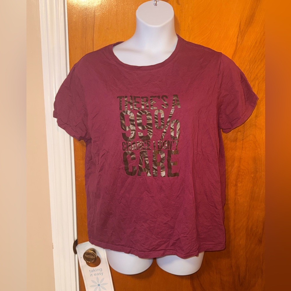 SHEIN Purple Graphic Tee with Bold Print